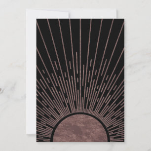 Måne Phase Arch Abstrakt Sol och Sol Rays Set, 1/6 Inbjudningar