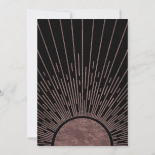 Måne Phase Arch Abstrakt Sol och Sol Rays Set, 1/6 Julkort