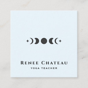 Måne Phase Astrolog Yoga Teacher Fyrkantigt Visitkort