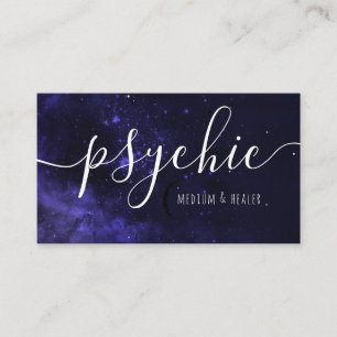 Måne Phase Celestial Himlar Psychic Medium Healer Visitkort
