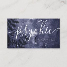 Måne Phase Celestial Himlar Psychic Medium Healer Visitkort