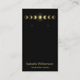 Måne Phase Celestial Jewelry Earring Visning Visitkort
