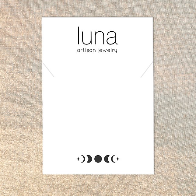 Måne Phase Necklace Bracelet Visning Holder Visitkort (Skapare uppladdad)