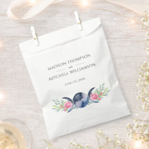 Måne Phase Rosa ros Blommigt Metaphysisk Bröllop