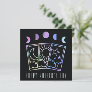 Måne Phase Tarot Mors dag Hologragrafisk holografi Julkort