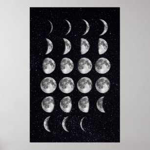 Måne Phases art Poster