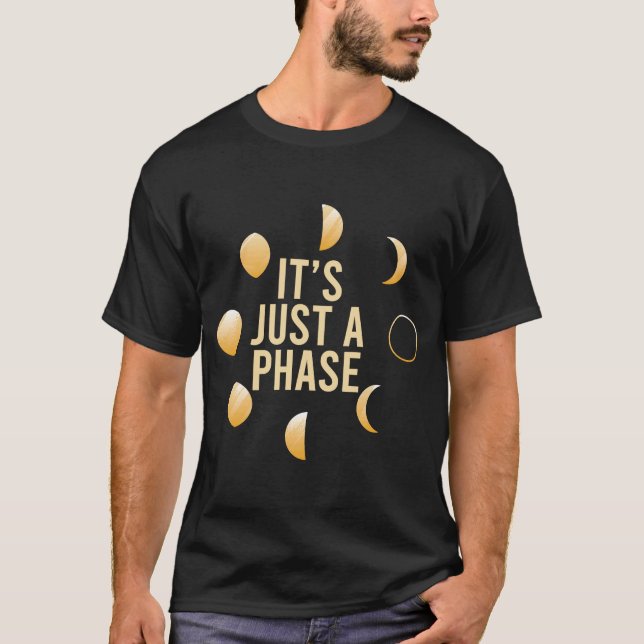 Måne Phases Astronomy Astronomer Andlig Psychic T Shirt (Framsida)