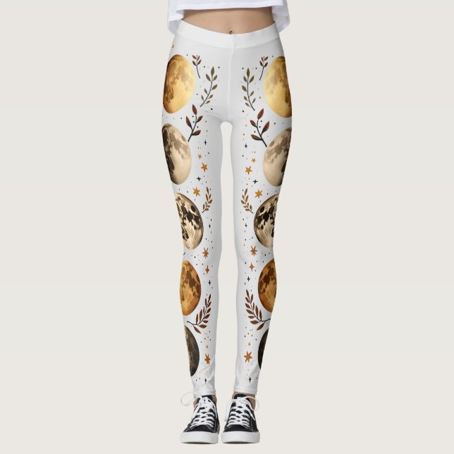 Måne Phases Botanical Leggings (Framsida)