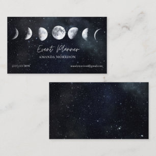 Måne Phases Celestial Event Planner Visitkort