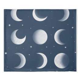 Måne Phases Grid Celestial Mönster Design