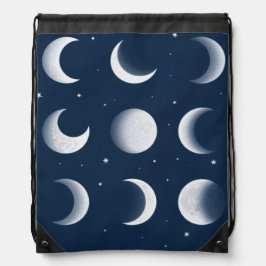 Måne Phases Grid Celestial Mönster Design Gympapåse
