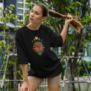 Måne Phases Mandala Nature T Shirt