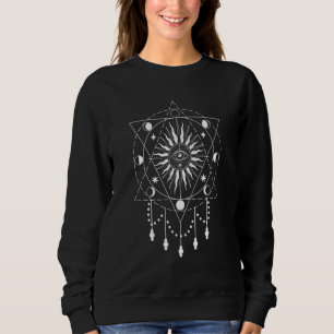 Måne Phases Måne Sol Occult Mystic Öga Mystical Ey T Shirt