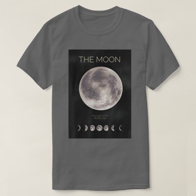 Måne Phases Night Graphic T-Shirt (Design framsida)
