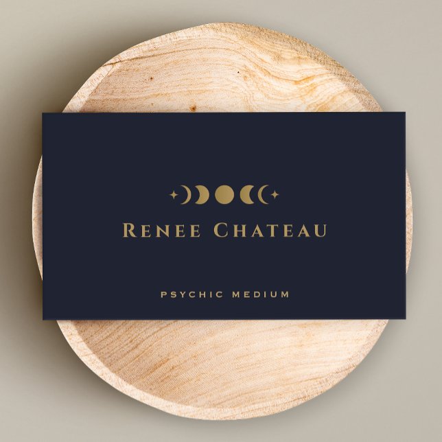 Måne Phases Psychic Medium Visitkort (Skapare uppladdad)