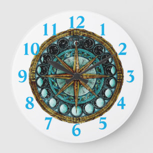 Måne Phases Stor Klocka