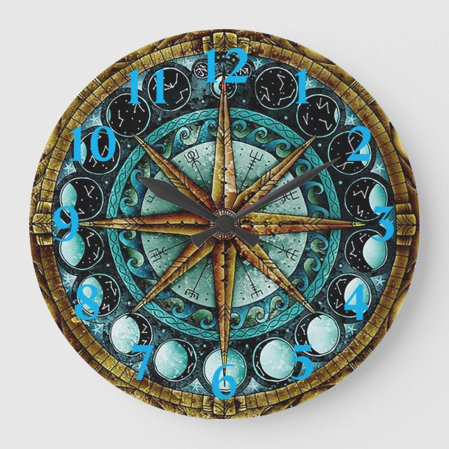 Måne Phases Stor Klocka (Framsida)