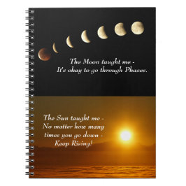 Måne Phases Sunrise-inspirationsoffert Anteckningsbok