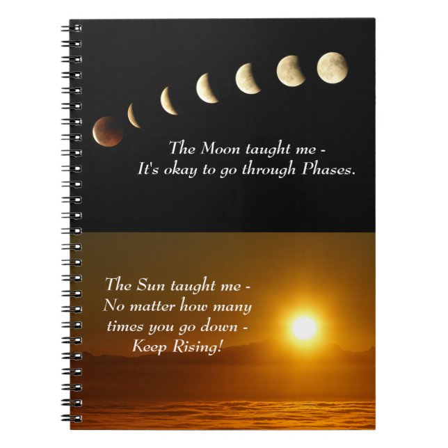 Måne Phases Sunrise-inspirationsoffert Anteckningsbok (Framsidan)