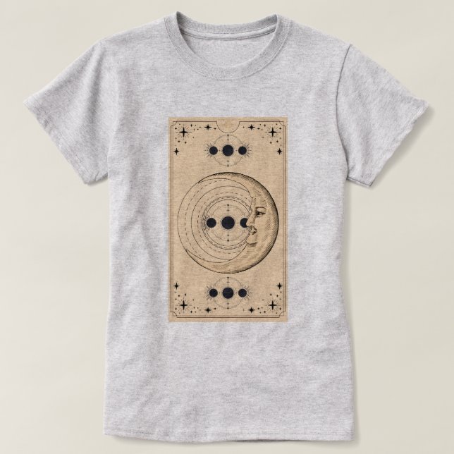 Måne Phases Tarot Relaxed T-Shirt (Design framsida)