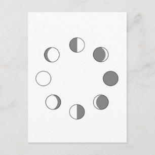 MÅNE PHASES VYKORT