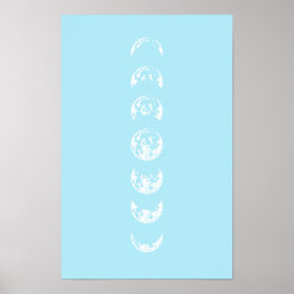 Måne Phases Wall Art Poster