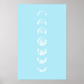 Måne Phases Wall Art Poster
