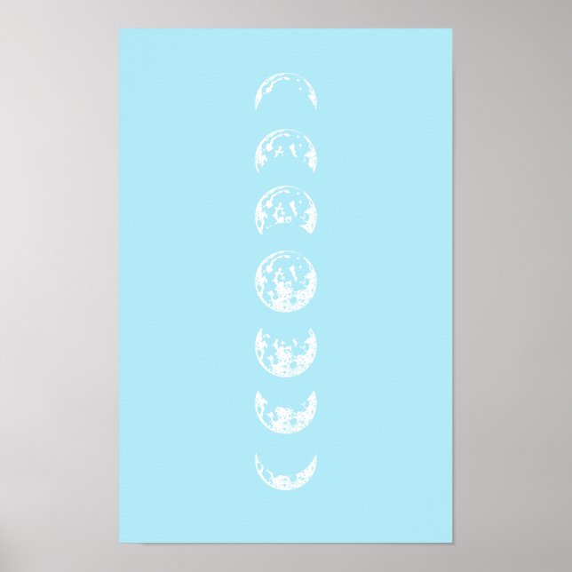Måne Phases Wall Art Poster (Framsidan)