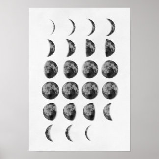 Måne Phases Wall Art Poster