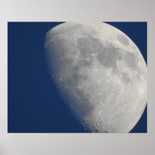 Måne Photo Close Up Craters Poster