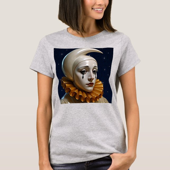 Måne Pierrot T Shirt (Framsida)