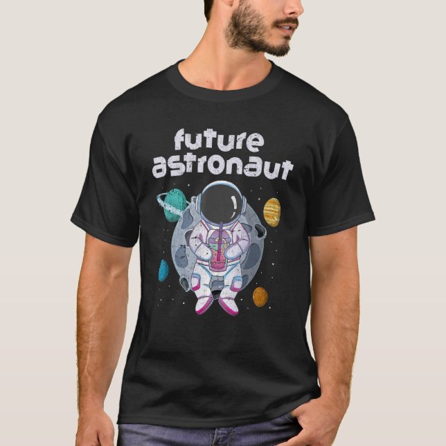 Måne Planets Rymden Science Universe Future A T Shirt (Framsida)