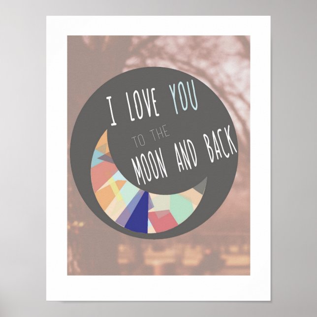 MÅNE POSTER i GRÅTT (Framsidan)