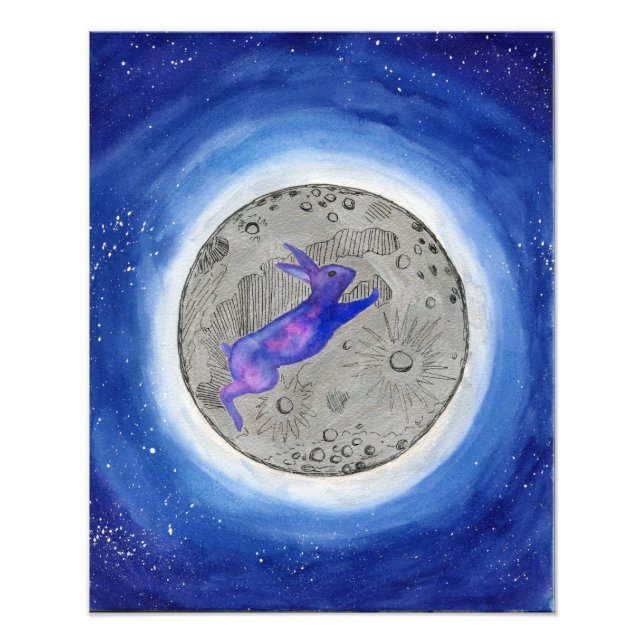 Måne Rabbit Fototryck (Framsidan)