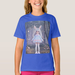 Måne Rabbit Kawaii Doll T Shirt