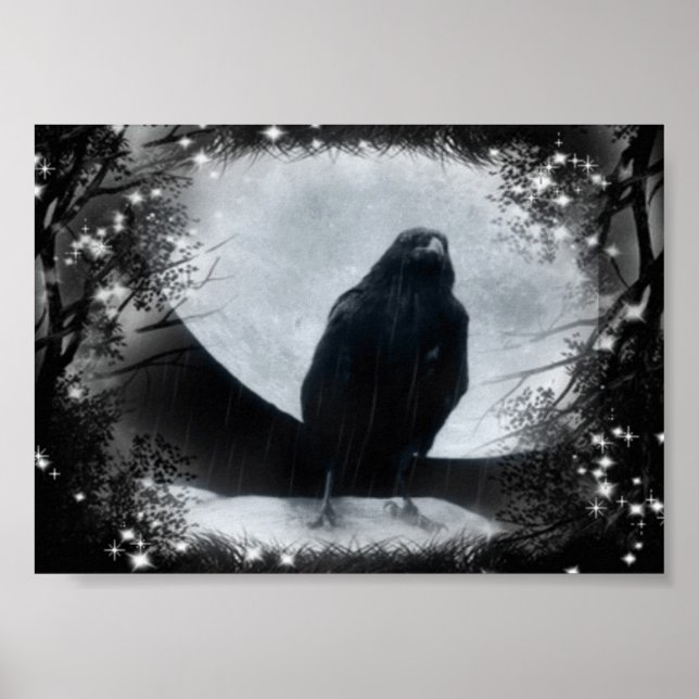Måne Raven Poster (Framsidan)