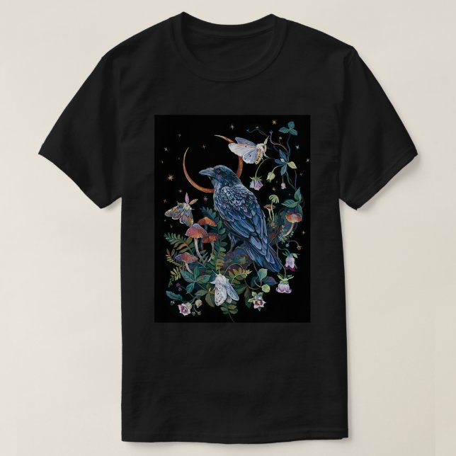 Måne Raven T Shirt (Design framsida)