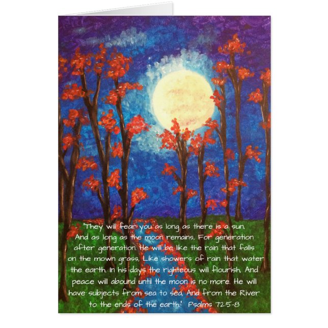 Måne & River Scripture Hälsningskort (Framsidan)
