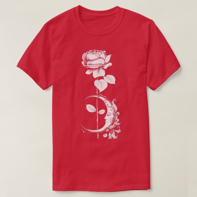 Måne Ro Gothic Witchcraft Occult Pagan 6 T Shirt (Design framsida)