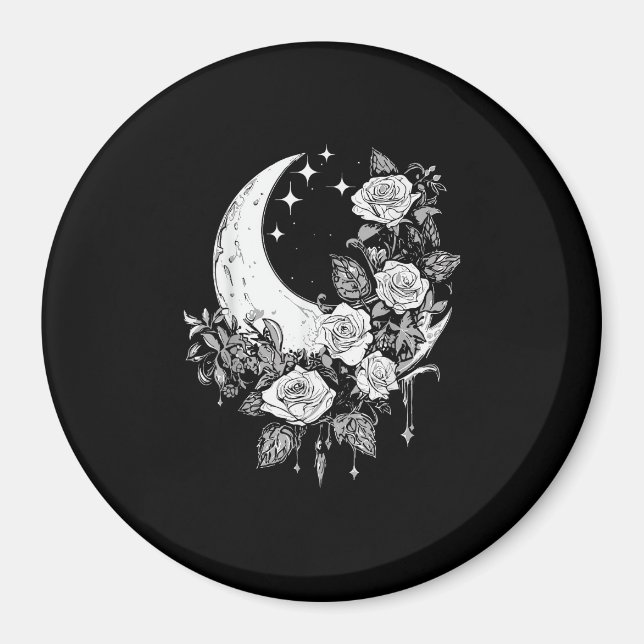 Måne Ro - Romantic Goth - Whimsigoth Witchy Wit Magnet (Framsidan)