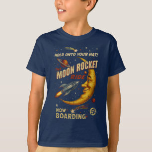 Måne Rocket Ride Youth T-Shirt (flottan)