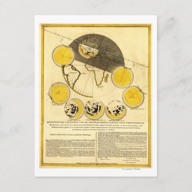 Måne runt jorden Karta Vykort (Framsida)