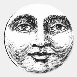 Måne Runt Klistermärke