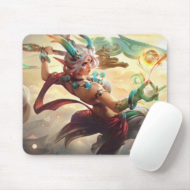 Måne Scorn Gaming Mousepad | Tema för nattmurare Musmatta (Med mus)