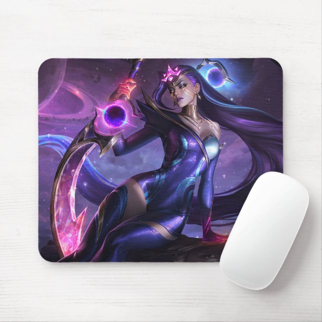 Måne Scorn Gaming Mousepad | Tema för nattmurare Musmatta (Med mus)