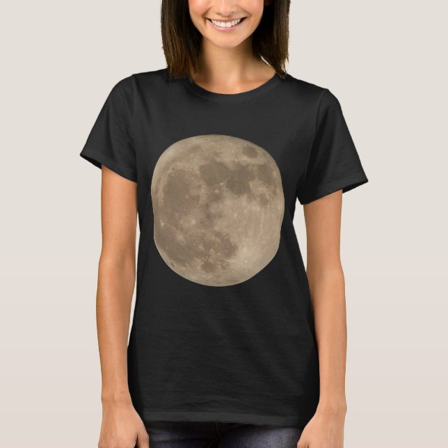 Måne Shirt Full Moon T-shirt Dam Måne Shirt (Framsida)