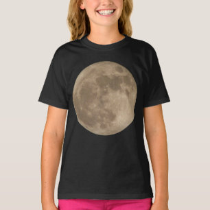 Måne Shirt Full Moon T-shirt Girl's Organic Shirt