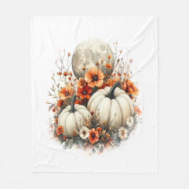 Måne Shirt Land Pumpkin Fleecefilt (Framsidan)