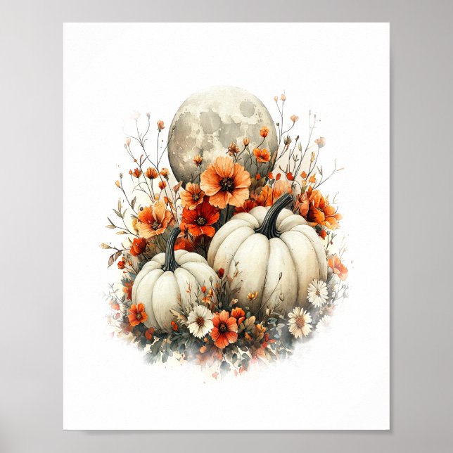 Måne Shirt Land Pumpkin Poster (Framsidan)