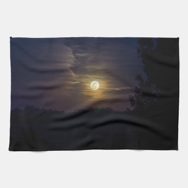 Måne Silhouette Kökshandduk (Horisontell)